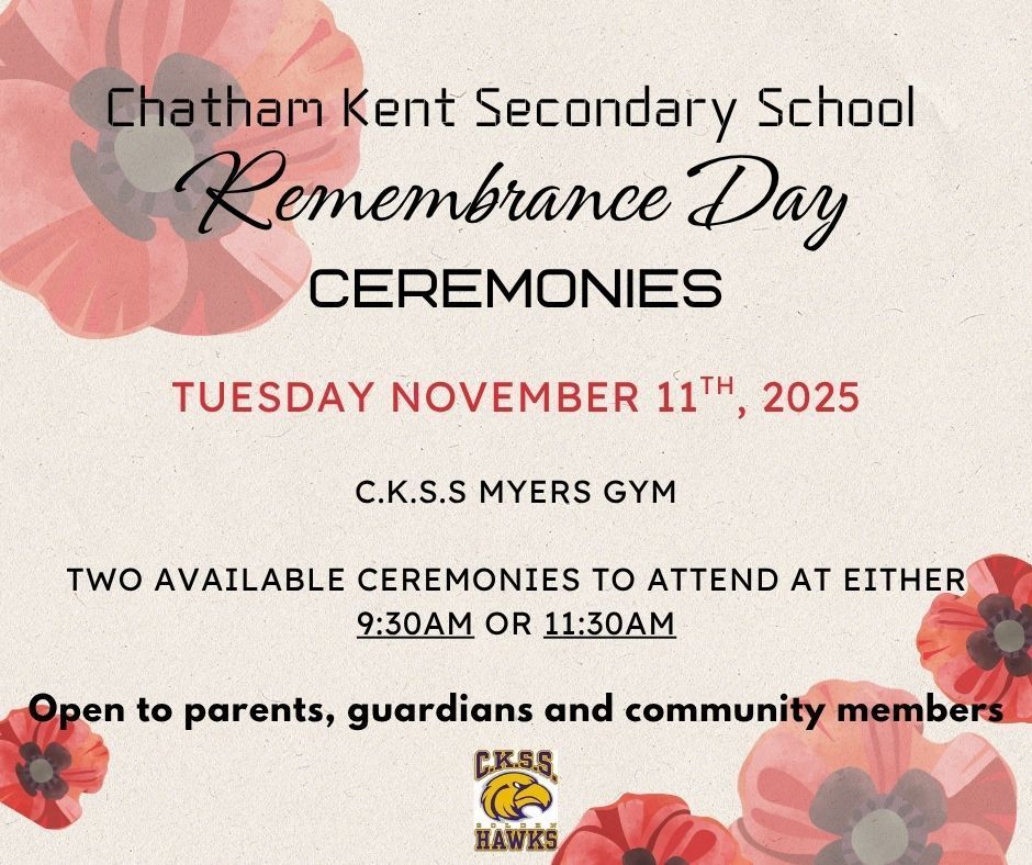 CKSS Remembrance Day Ceremonies