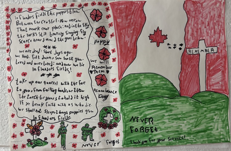 Artwork of a poster with the poem in Flanders fields, super imposed