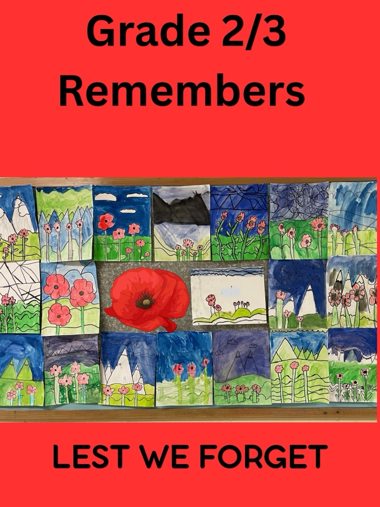 grade 2/3 Remembrance Day art collage