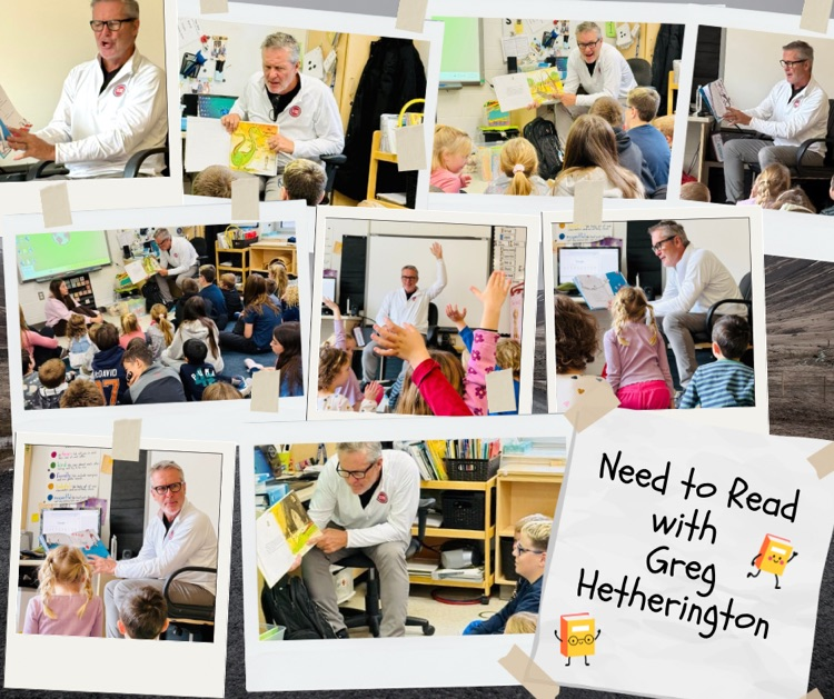 man reading to students