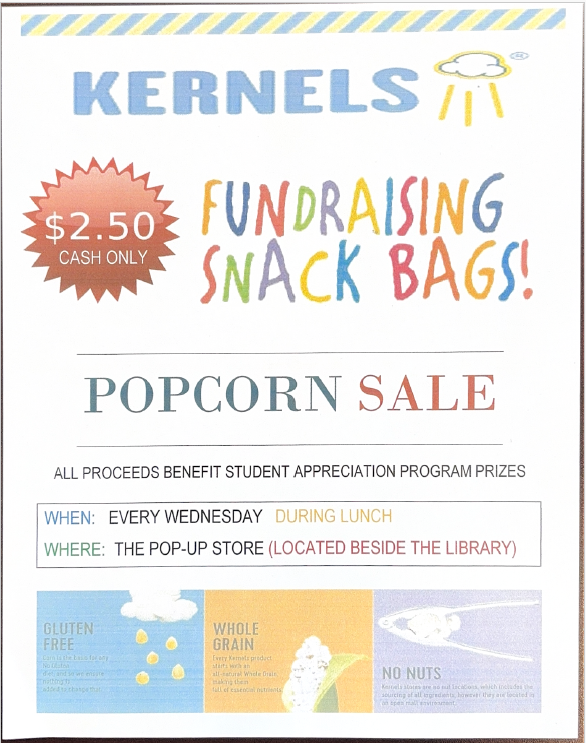 Popcorn for sale at AMSS
