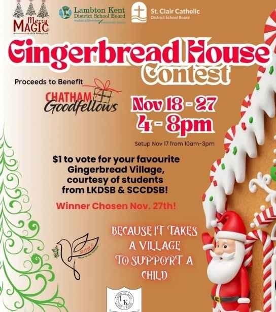 Gingerbread contest information.