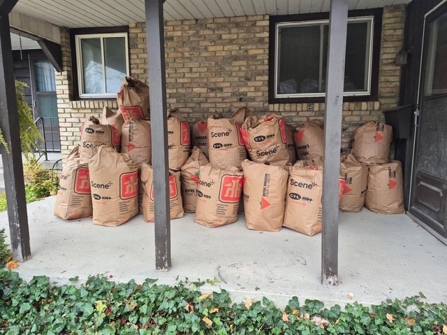 Horticulture Class Raking Leaves