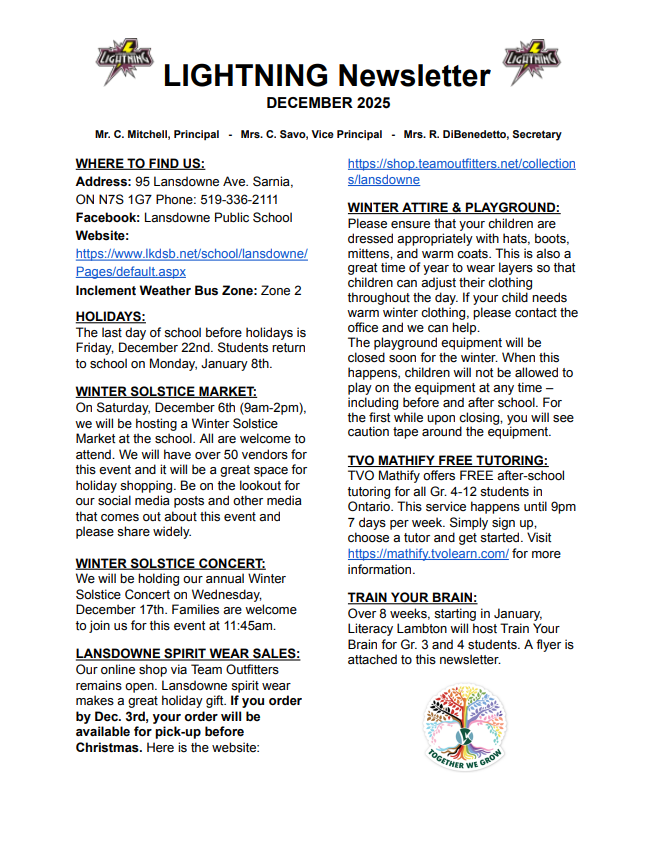 December 2025 Newsletter