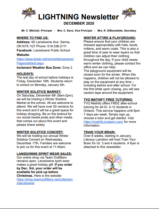 Updated December Newsletter