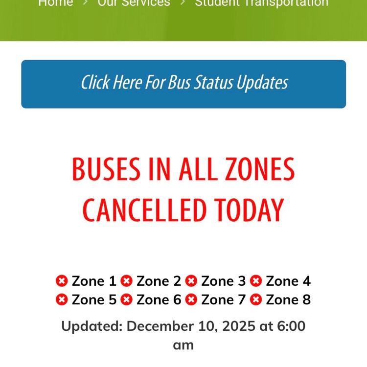 buses cancelled notice