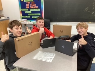 Students excited for new chromebooks!