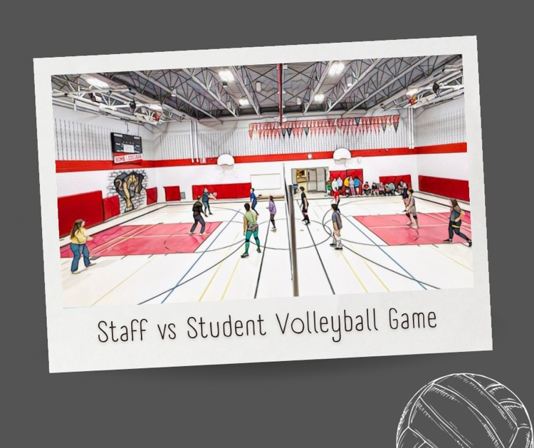 teachers and students playing volleyball