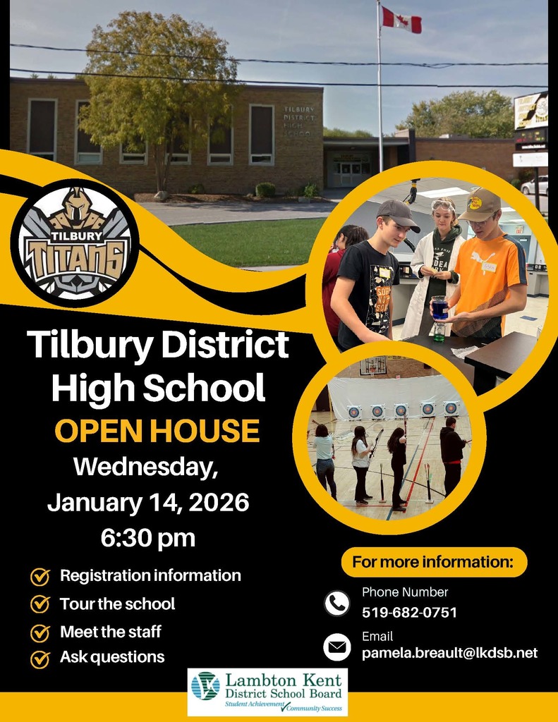 TDHS Open House - January 14, 2026! Come see and check us out!! 