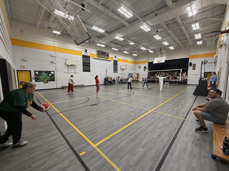 Staff versus students volleyball game