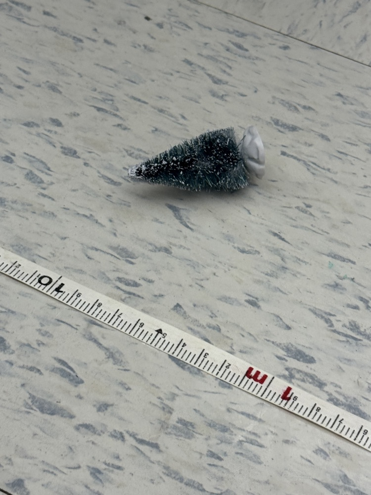  distance of mini tree with measuring tape 