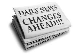 Changes Ahead newspaper headline