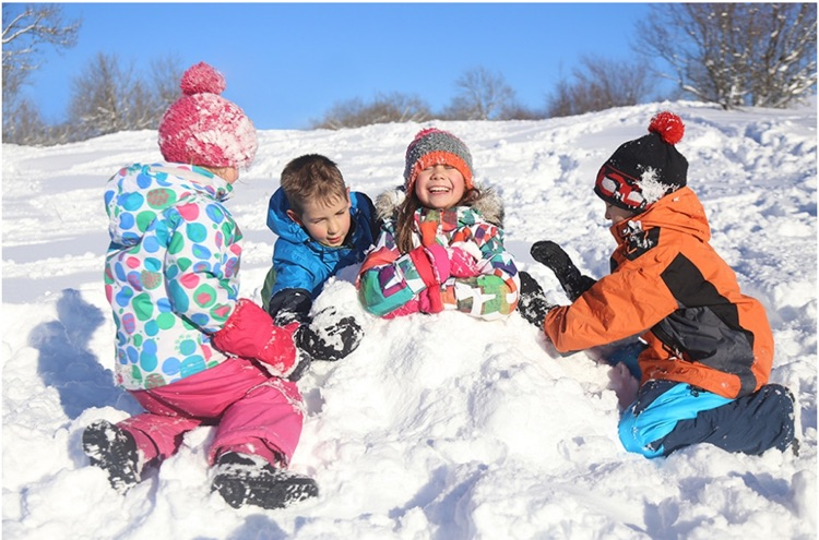 students playing outside at recess