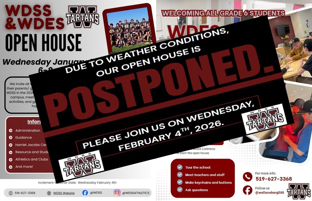 Open House 2026 Postponed due to Weather. Rescheduled for Wednesday, February 4, 2026. 