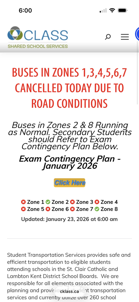 Busses Cancelled