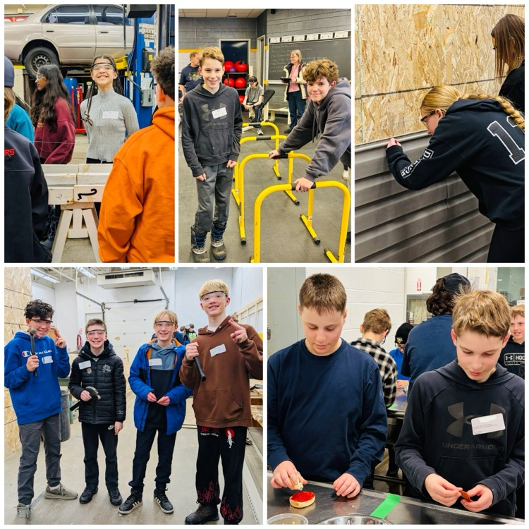 Students exploring trades careers