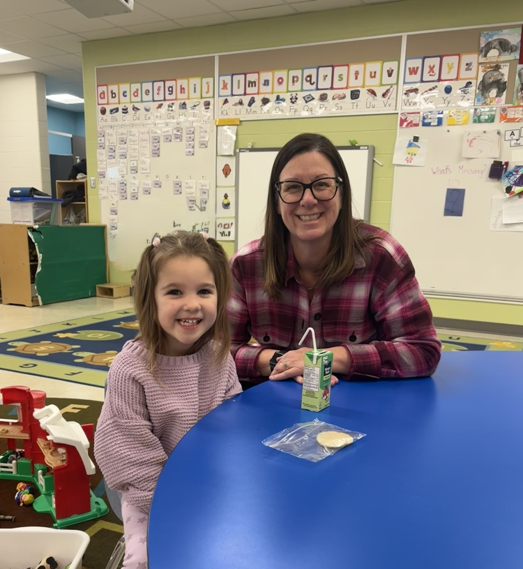 FDK teacher and new student at Kindergarten registration