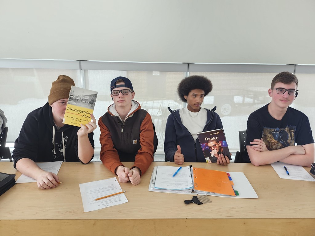 Topics selected by students for their inquiry project related to black history. 