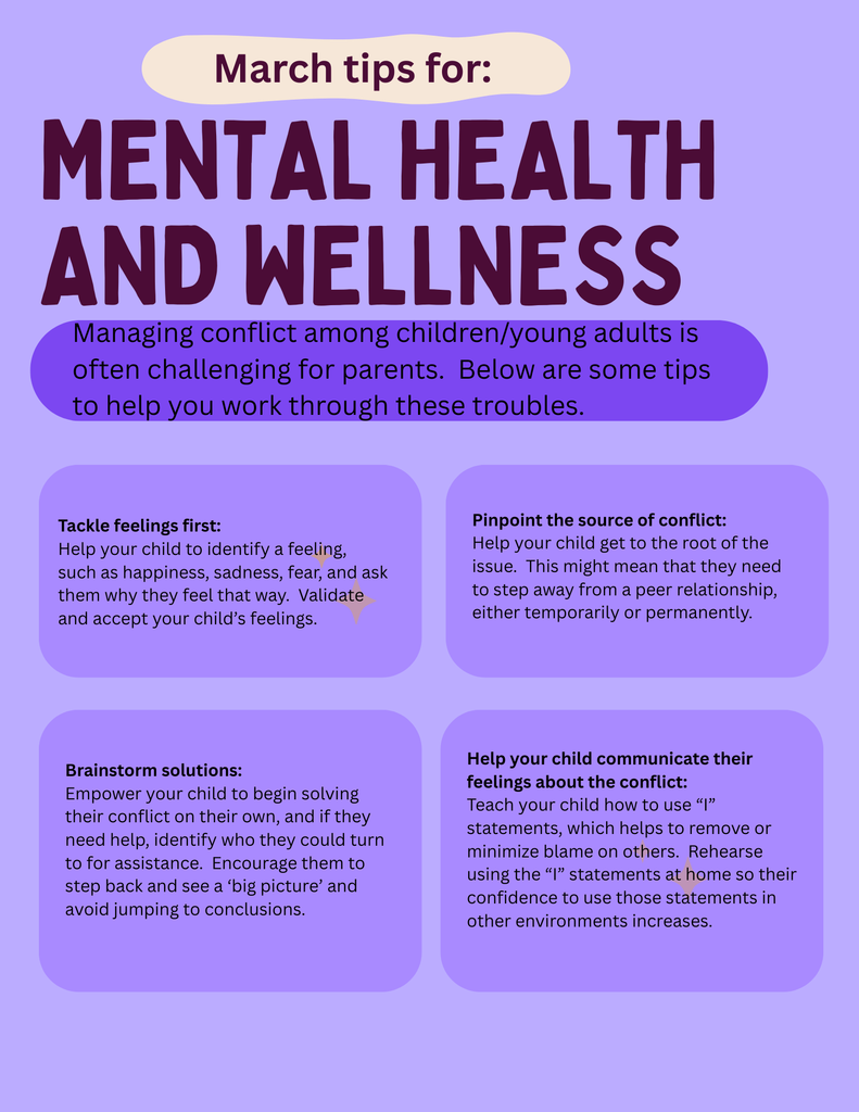 March Mental Health and Wellness