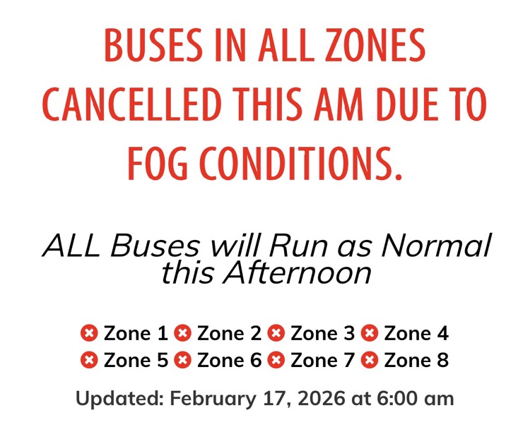 noticed that buses are cancelled in the morning