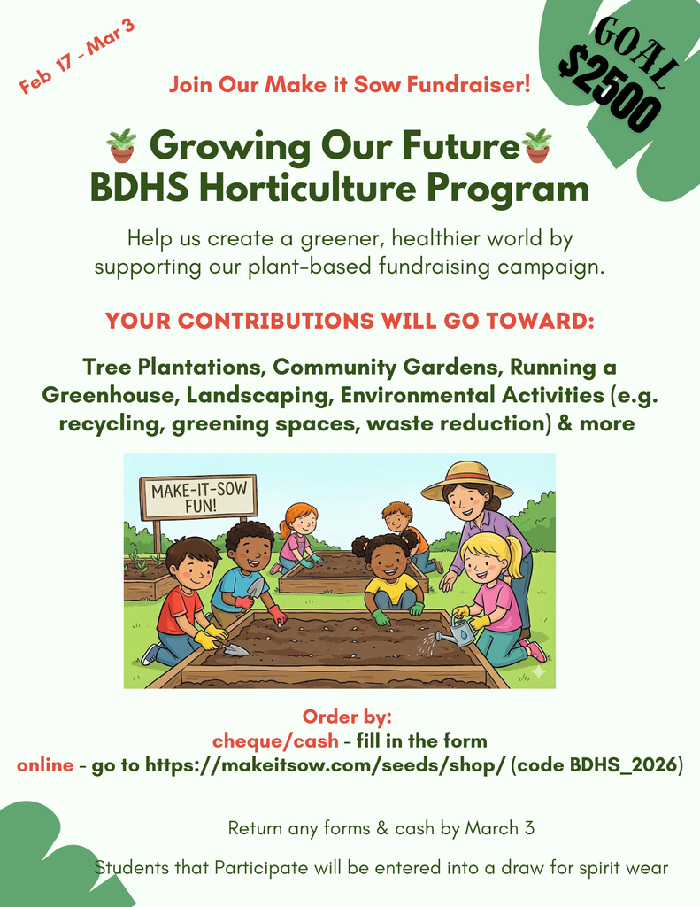 make it sow fundraising campaign flyer for Blenheim District High School