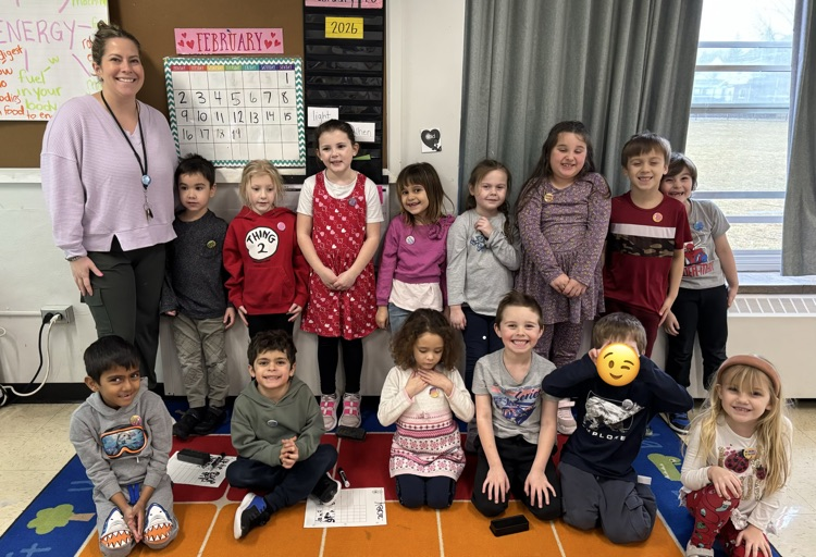 students wearing their buttons