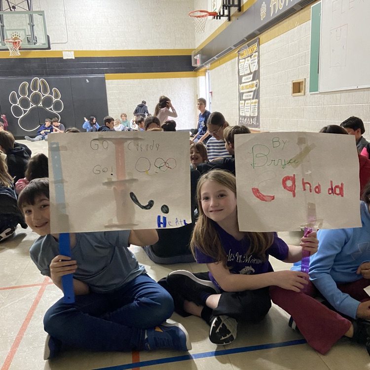 Cheering on Team Canada!