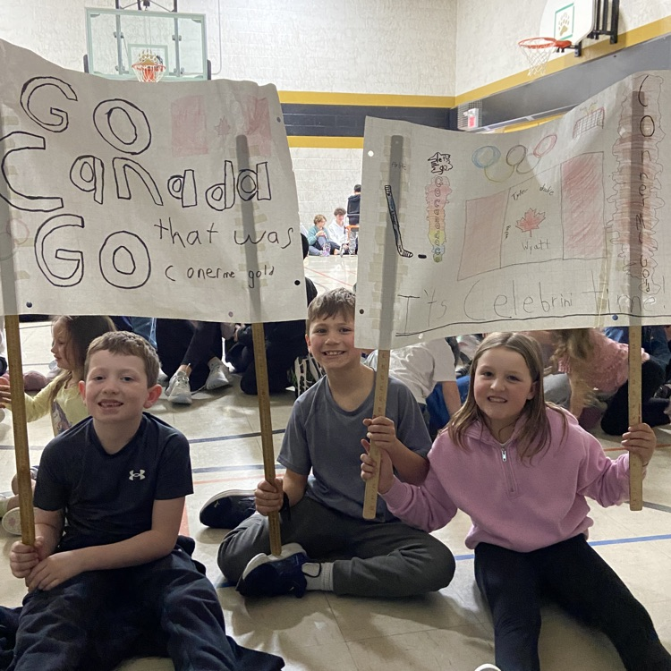 Cheering on Team Canada!