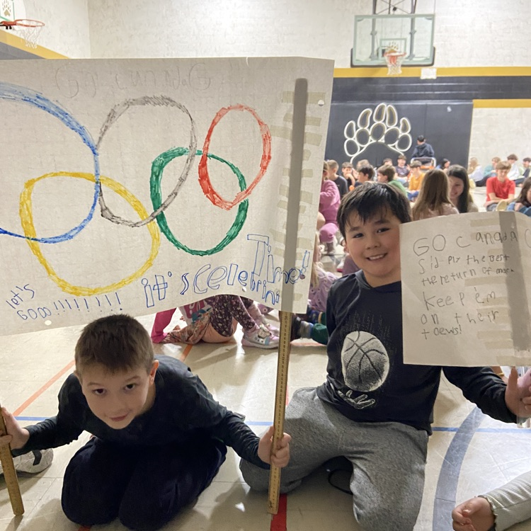 Cheering on Team Canada!