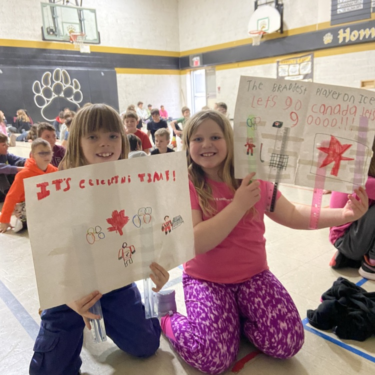 Cheering on Team Canada!