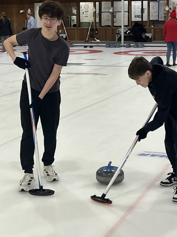 Students curling at the Chatham Granite