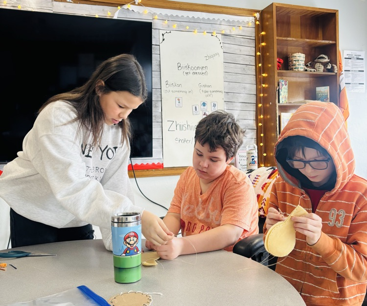 Students helping each other 