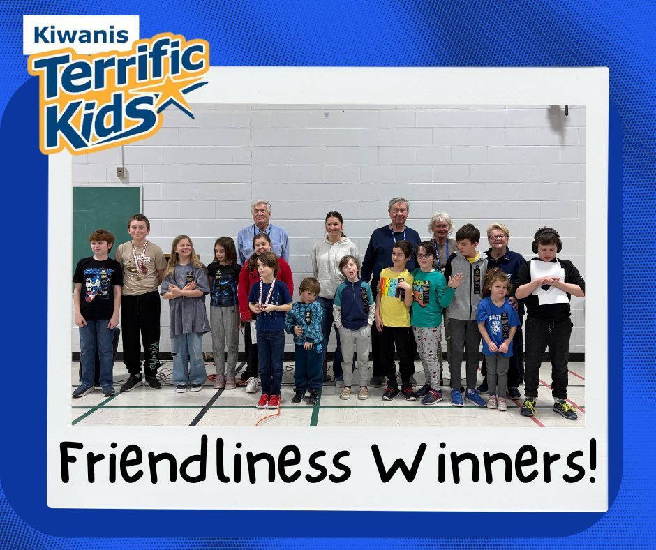 Kiwanis Terrific Kids Friendliness Winners