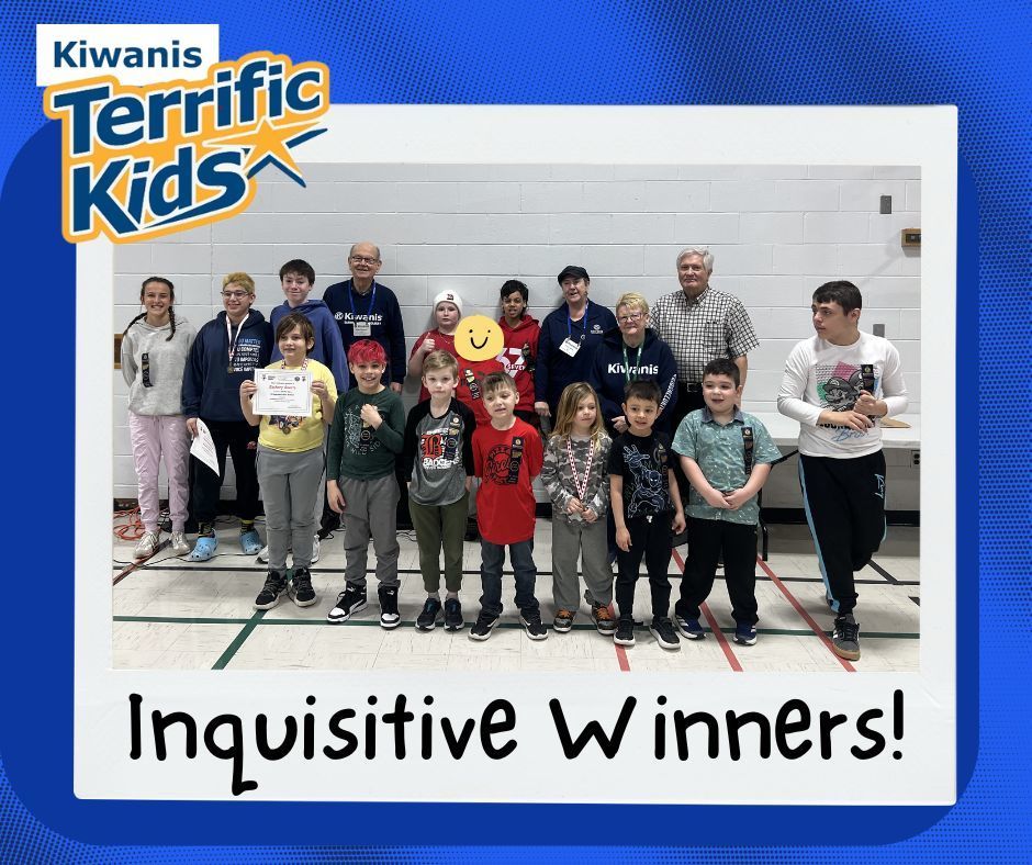 Kiwanis Terrific Kids March Inquisitive Winners