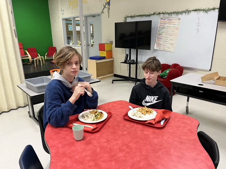 Students sitting at a table
