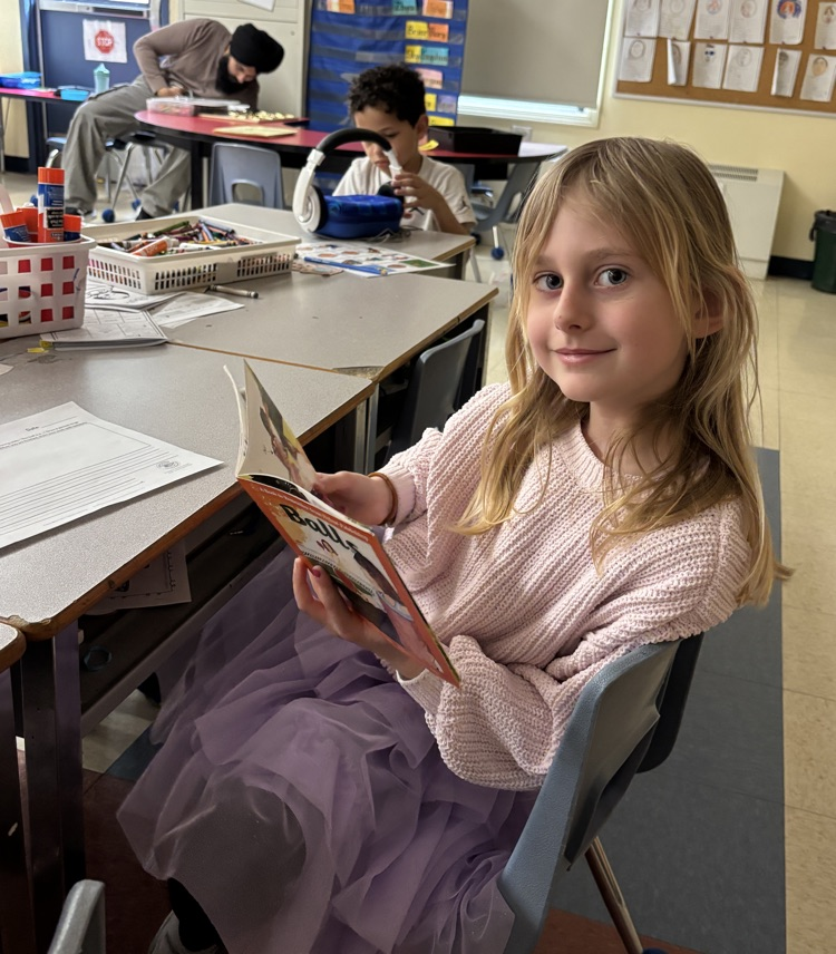 student reading a book