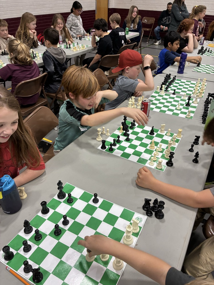 Students playing chess