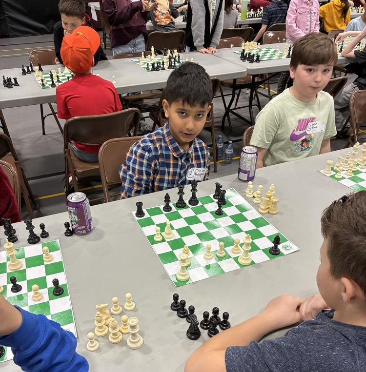 Students playing chess
