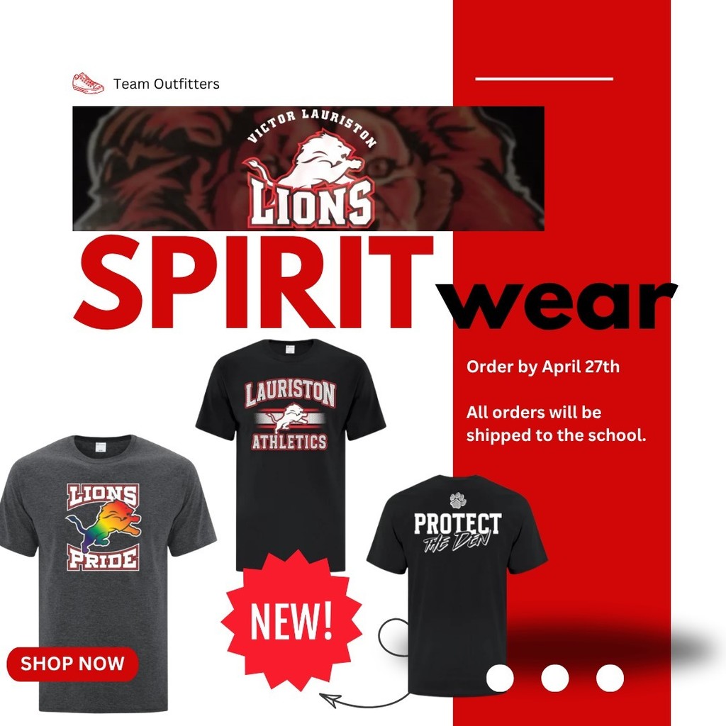Advertisement for school Spirit Wear