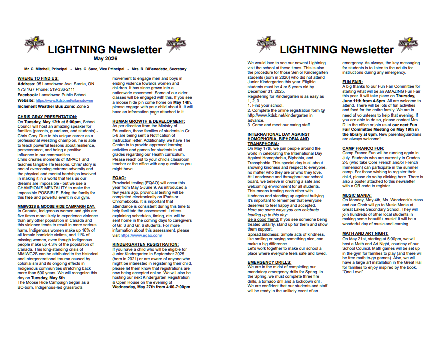 May 2026 Newsletter