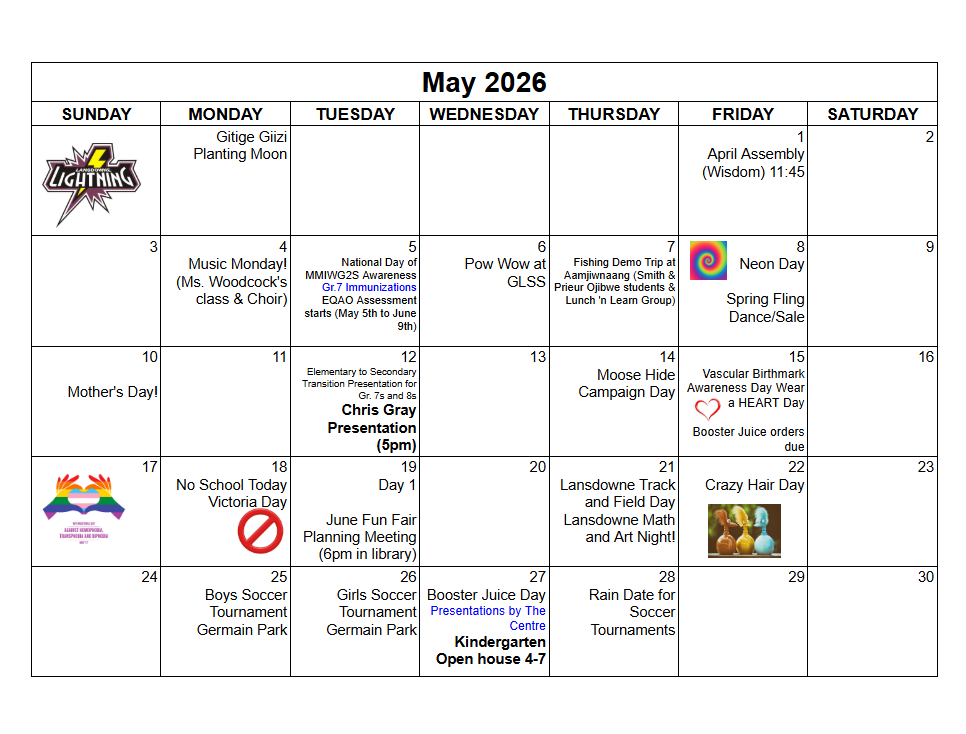 May 2026 Calendar