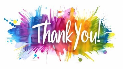 colourful thank you