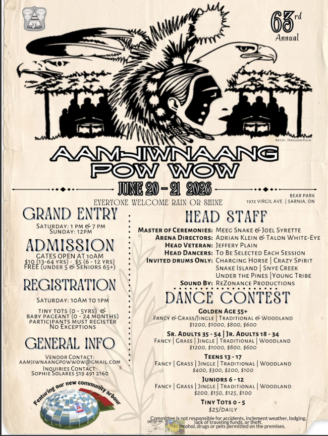 Pow Wow Information Flyer