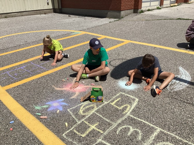 Chalk and bubbles. 