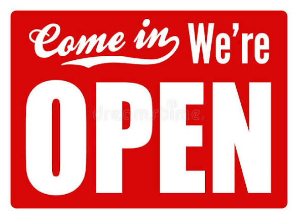 open sign