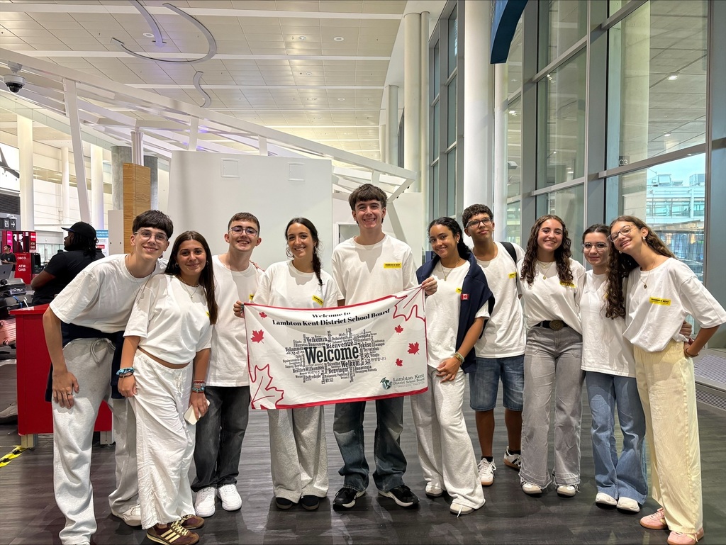 Group of international students at arrivals
