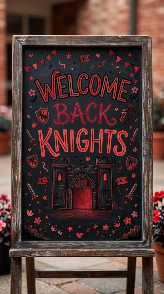 welcome back sign
