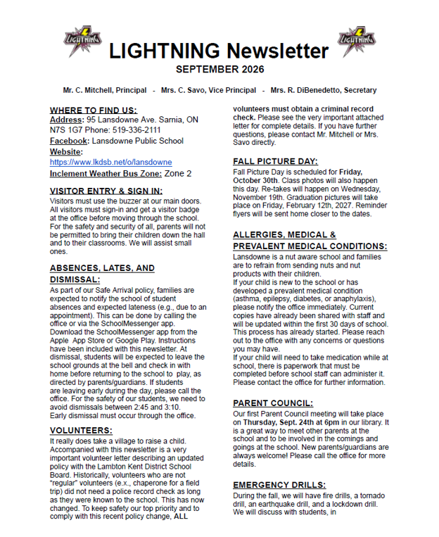 Sept Newsletter