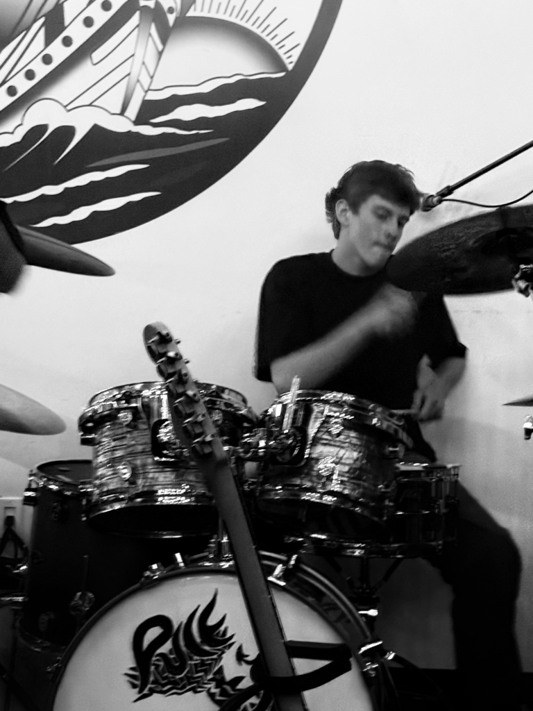 Nigel on drums.