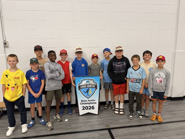 Junior Boys cross country winners from last night’s race